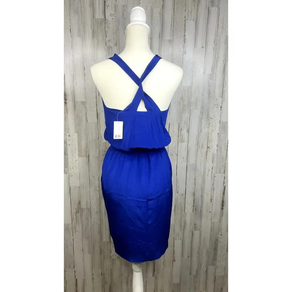 NWT Banana Republic Women's Asymmetrical Hi-Low‎ Dress Blue Sleeveless Size 0 - Picture 6 of 7